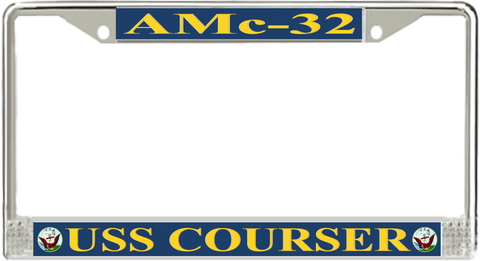 USS Courser AMc-32 License Plate Frame