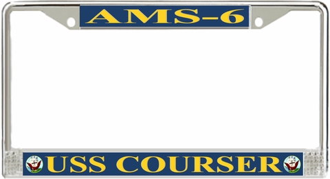 USS Courser AMS-6 License Plate Frame