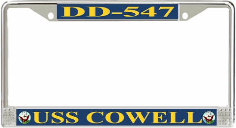 USS Cowell DD-547 License Plate Frame