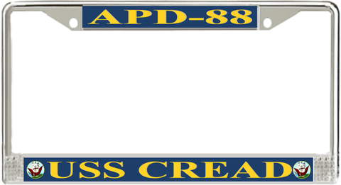 USS Cread APD-88 License Plate Frame