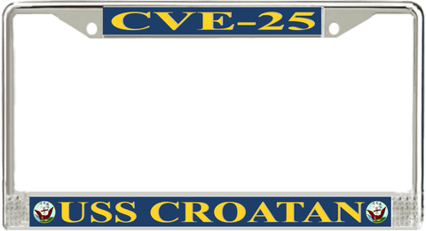 USS Croatan CVE-25 License Plate Frame