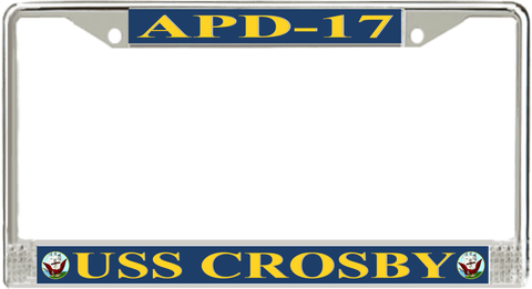 USS Crosby APD-17 License Plate Frame