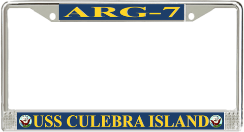 USS Culebra Island ARG-7 License Plate Frame