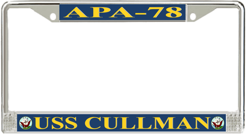 USS Cullman APA-78 License Plate Frame