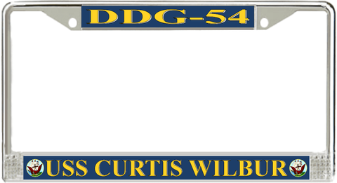 USS Curtis Wilbur DDG-54 License Plate Frame