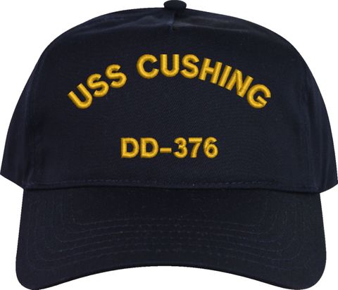 USS Cushing DD-985 Text-Only Embroidered Cap