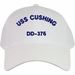 USS Cushing DD-985 Text-Only Embroidered Cap