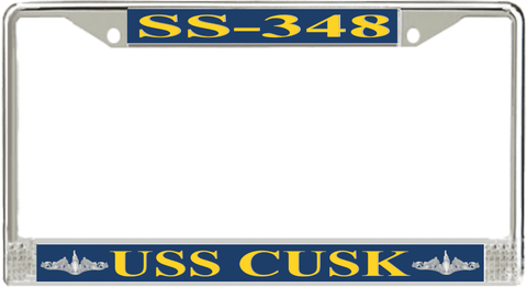USS Cusk SS-348 License Plate Frame