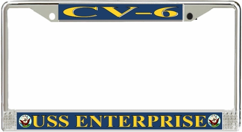 USS Enterprise CV-6 License Plate Frame