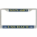 USS Dace SSN-607 License Plate Frame