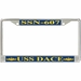 USS Dace SSN-607 License Plate Frame