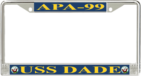 USS Dade APA-99 License Plate Frame