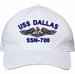 USS Dallas SSN-700 with Dolphins Unstructured Dad Cap