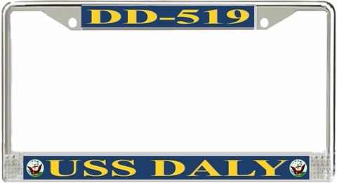 USS Daly DD-519 License Plate Frame
