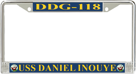 USS Daniel Inouye DDG-118 License Plate Frame