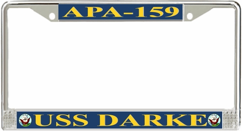 USS Darke APA-159 License Plate Frame