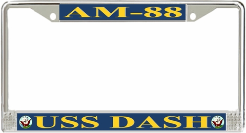 USS Dash AM-88 License Plate Frame