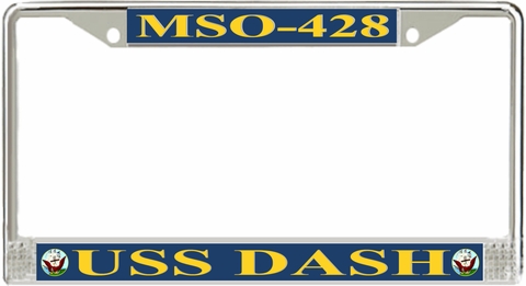 USS Dash MSO-428 License Plate Frame