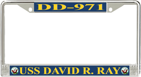 USS DavidR.Ray DD-971 License Plate Frame