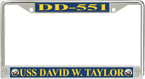 USS David W. Taylor DD-551 License Plate Frame