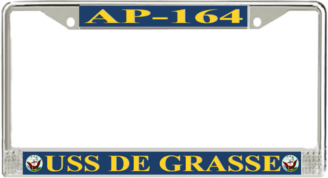 USS De Grasse AP-164 License Plate Frame