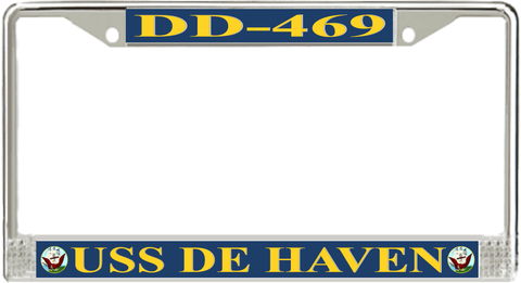 USS De Haven DD-469 License Plate Frame