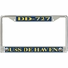 USS De Haven DD-727 License Plate Frame