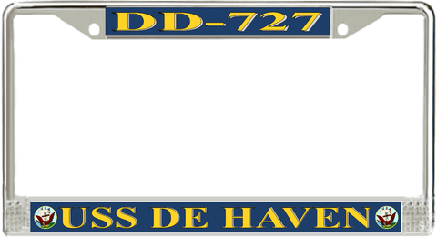 USS De Haven DD-727 License Plate Frame