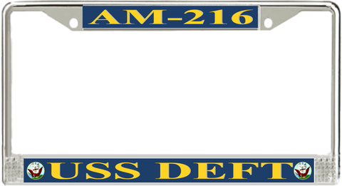 USS Deft AM-216 License Plate Frame