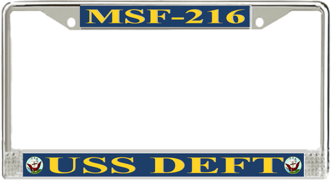 USS Deft MSF-216 License Plate Frame