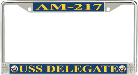 USS Delegate AM-217 License Plate Frame