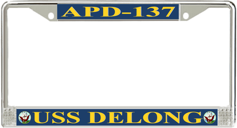 USS DeLong APD-137 License Plate Frame