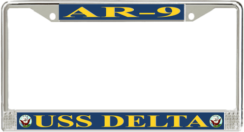 USS Delta AR-9 License Plate Frame