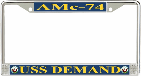 USS Demand AMc-74 License Plate Frame