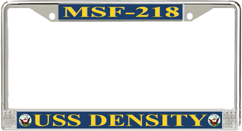 USS Density MSF-218 License Plate Frame