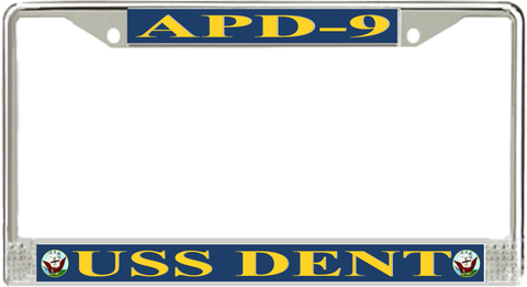 USS Dent APD-9 License Plate Frame