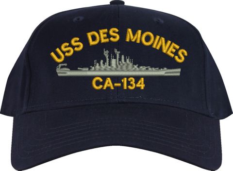 USS Des Moines CA-134 Navy Blue Low Profile Cap (Imported)