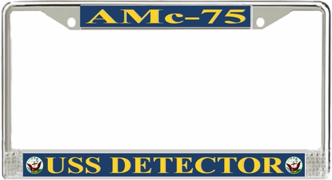 USS Detector AMc-75 License Plate Frame