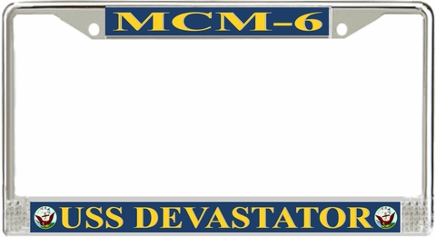 USS Devastator MCM-6 License Plate Frame