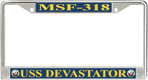 USS Devastator MSF-318 License Plate Frame
