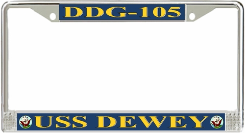 USS Dewey DDG-105 License Plate Frame