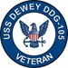 USS Dewey DDG-105 Veteran Decal Sticker