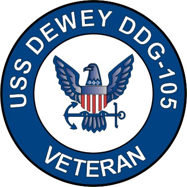 USS Dewey DDG-105 Veteran Decal Sticker