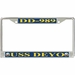 USS Deyo DD-989 License Plate Frame