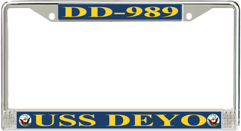USS Deyo DD-989 License Plate Frame