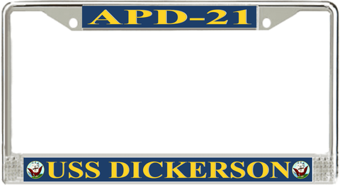 USS Dickerson APD-21 License Plate Frame