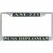 USS Diploma AM-221 License Plate Frame