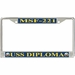 USS Diploma MSF-221 License Plate Frame