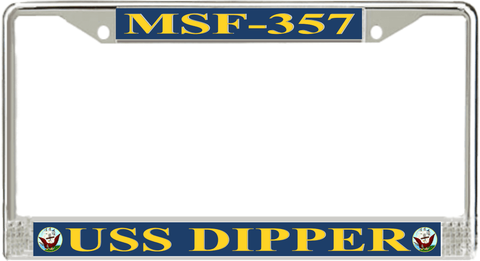 USS Dipper MSF-357 License Plate Frame