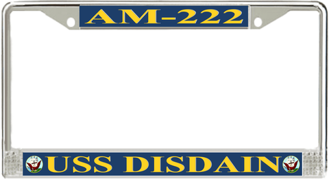 USS Disdain AM-222 License Plate Frame